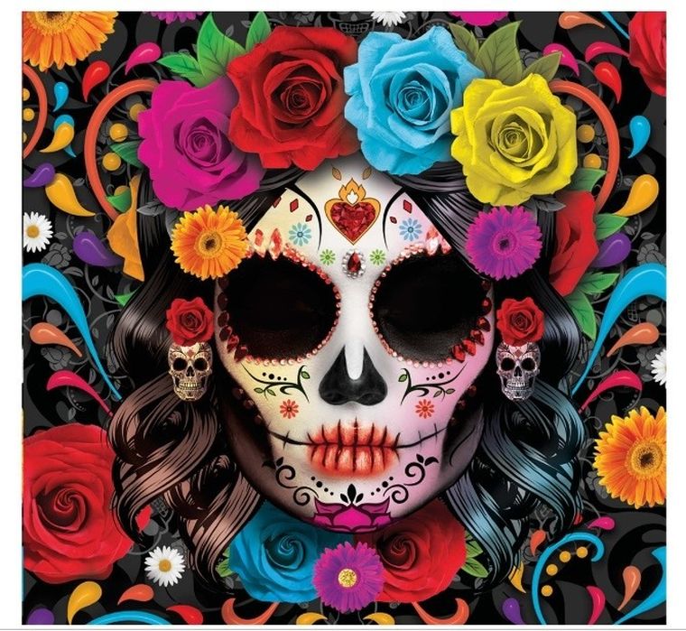 Serwetki, meksykańskie Halloween, 33-33 cm, 12 szt.