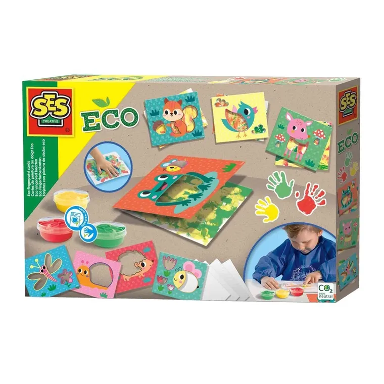 SES Creative, Eko malowanie palcami + szablony, zestaw kreatywny