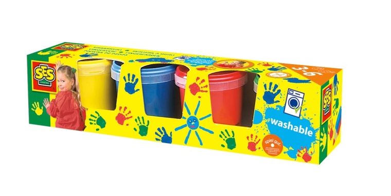 SES Creative, farby do malowania palcami, 4 kolory