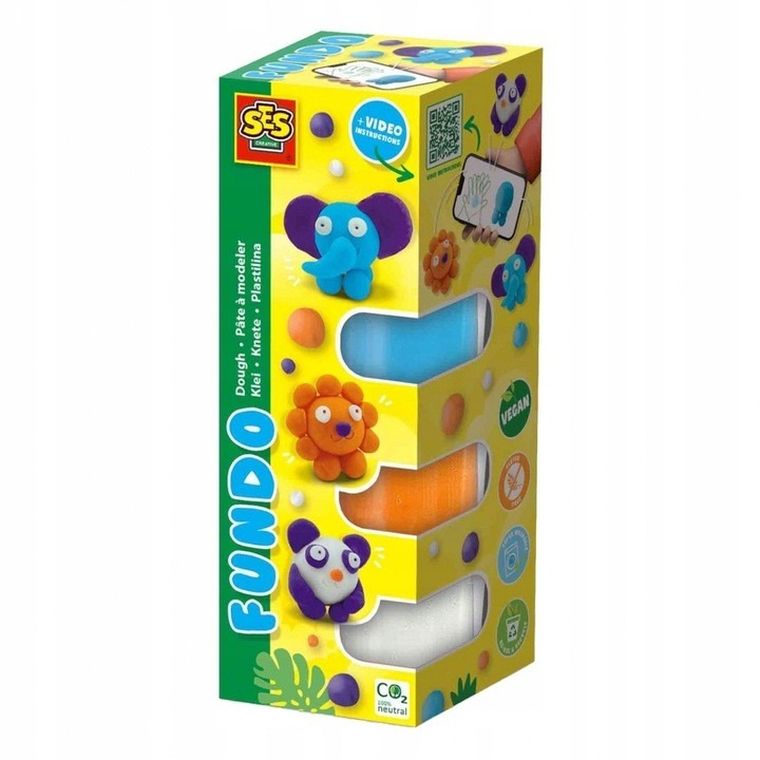 SES Creative, FunDo, ciastolina, dzikie zwierzęta, masa plastyczna