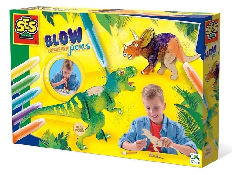 SES Creative, Kolorowanie za pomocą dmuchania, dinozaury