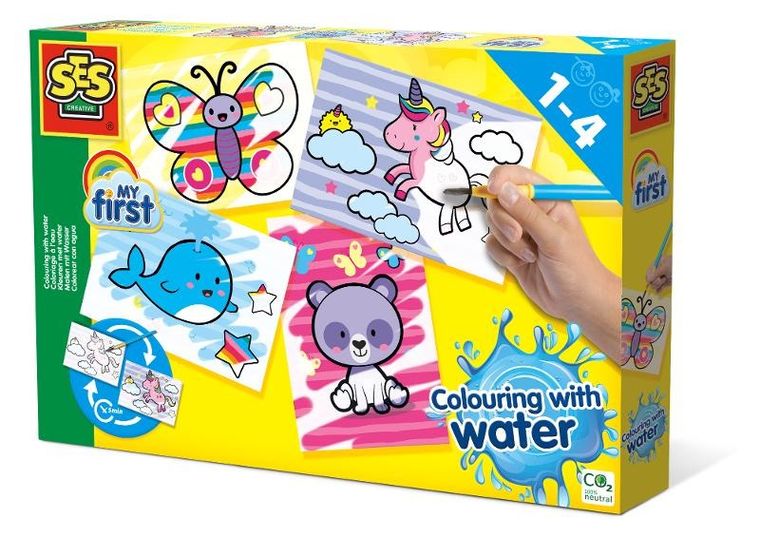 SES Creative, My First, kolorowanie wodą, Fantazyjne zwierzątka