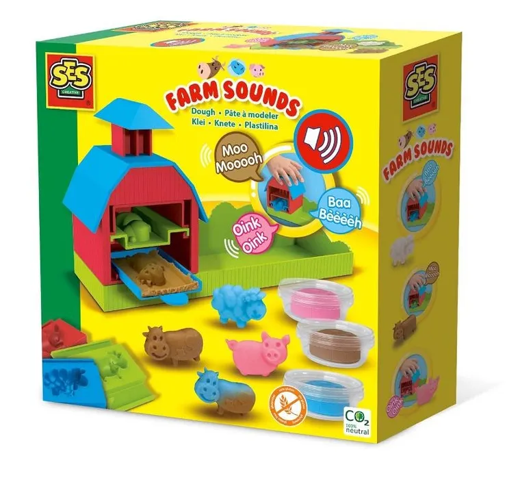 SES Creative, Odgłosy na farmie, zestaw kreatywny z ciastoliną