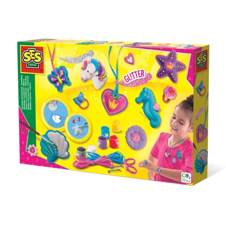 SES Creative, odlewy gipsowe do malowania, biżuteria