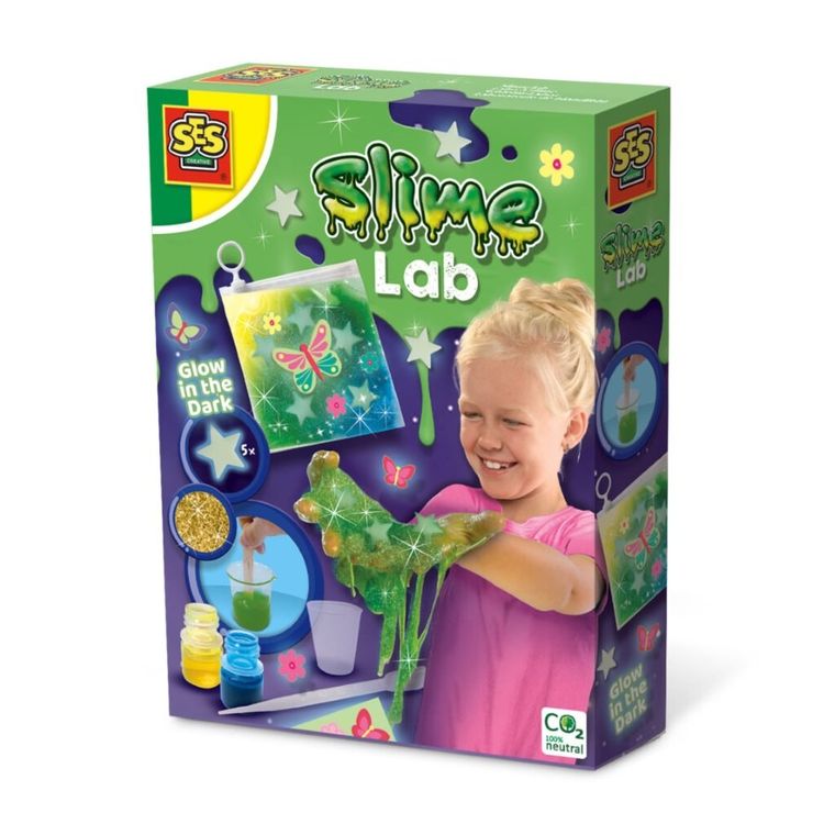 SES Creative, Slime Lab, zestaw świecący w ciemności