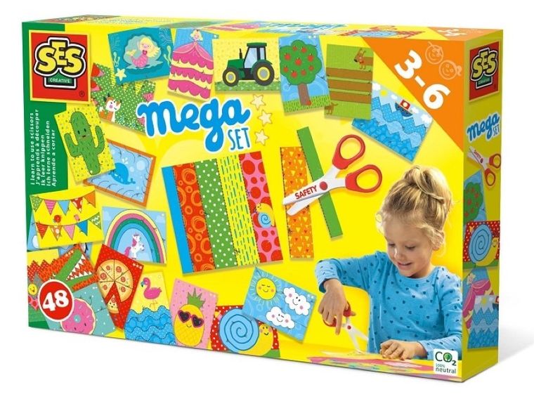 SES Creative, Uczę się wycinać, mega zestaw z nożyczkami