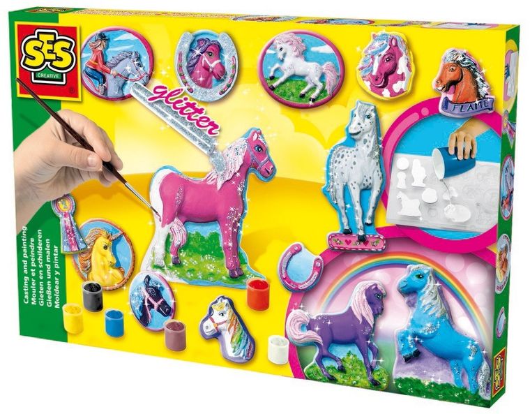 SES Creative, zestaw do odlewów gipsowych Fantazyjne Koniki