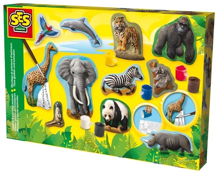 SES Creative, Zwierzęta, odlewy gipsowe z farbami, zestaw kreatywny