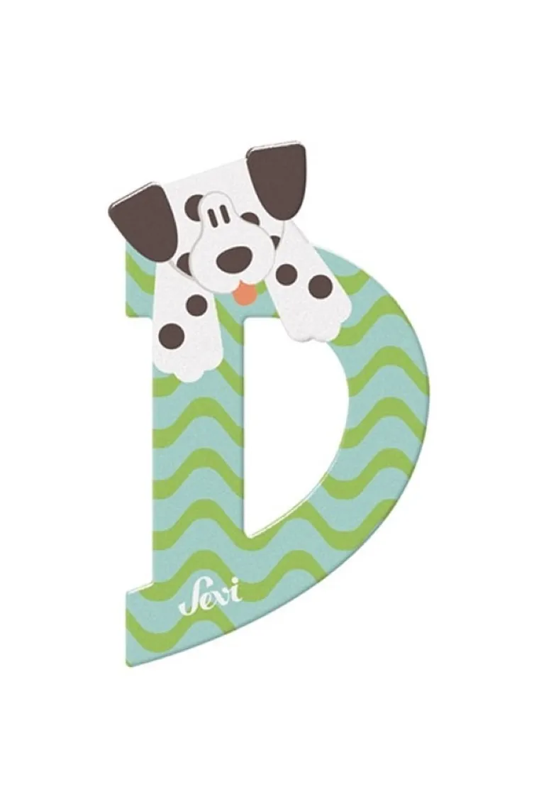 Sevi, D, drewniana literka