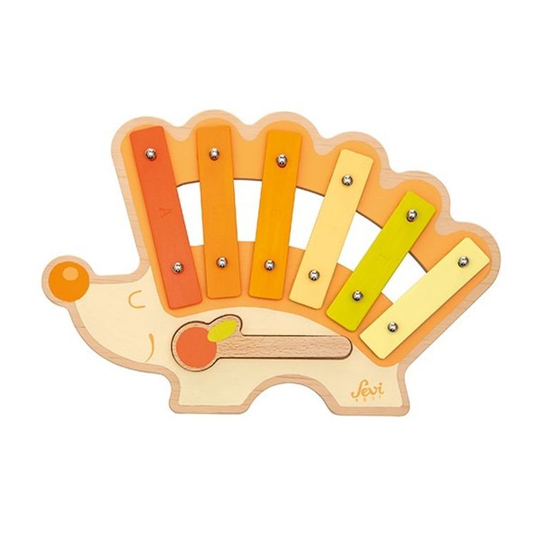 Sevi, jeż, metalowy ksylofon