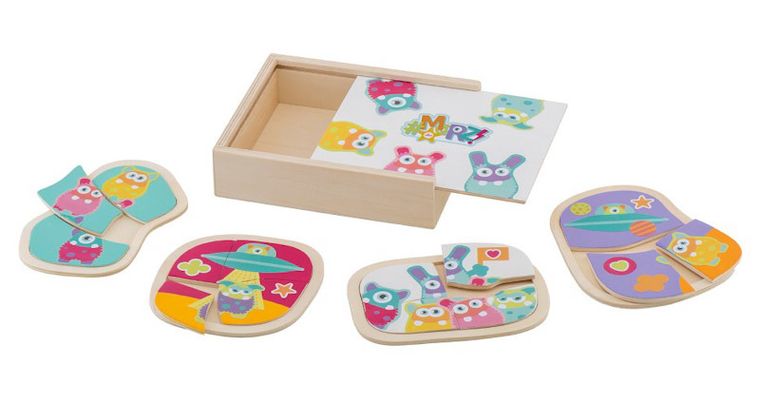 Sevi, Kosmiczne Zwierzątka, zestaw 4 puzzli