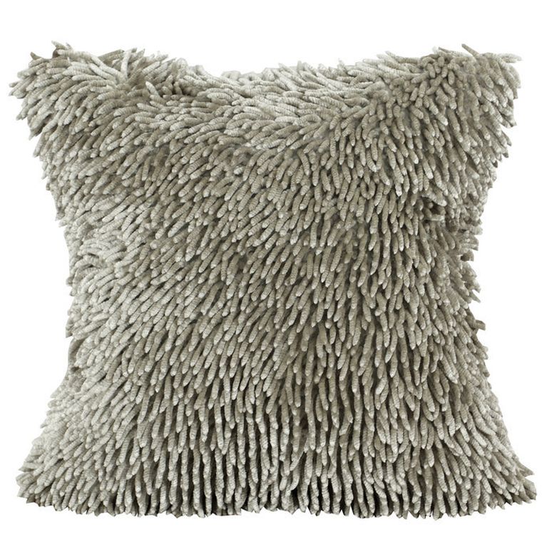 Shaggy, lśniąca poszewka shaggy, delikatna i miła w dotyku, 40-40 cm