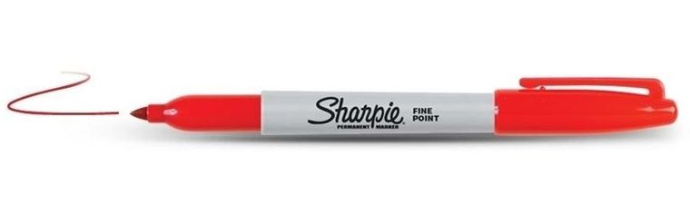 Sharpie, Fine, marker, czerwony