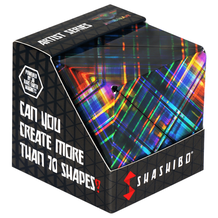 Shashibo, kostka magnetyczna, łamigłówka, Disco Plaid