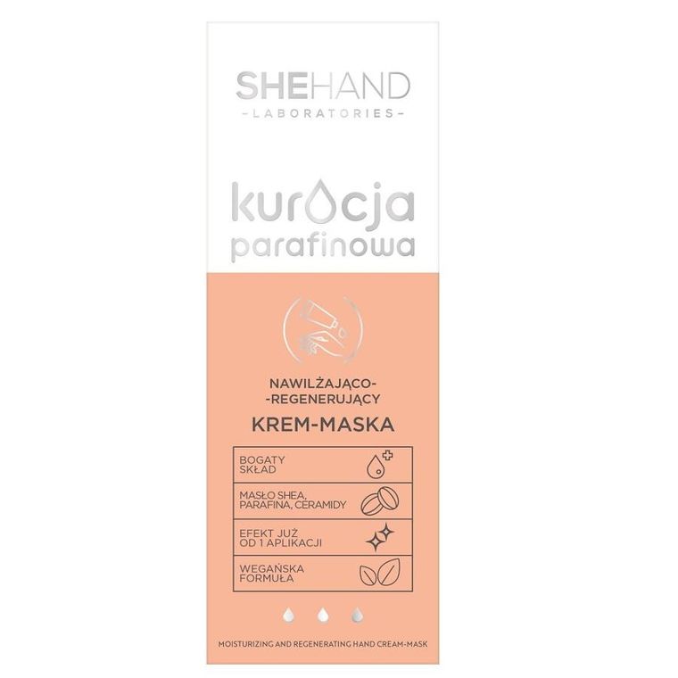Shehand, Kuracja Parafinowa, nawilżająco-regenerujący krem-maska do dłoni, 75 ml