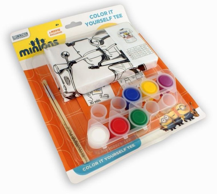 Shellbag, Minionki, koszulka do kolorowania, wzór 3, 5-6 lat