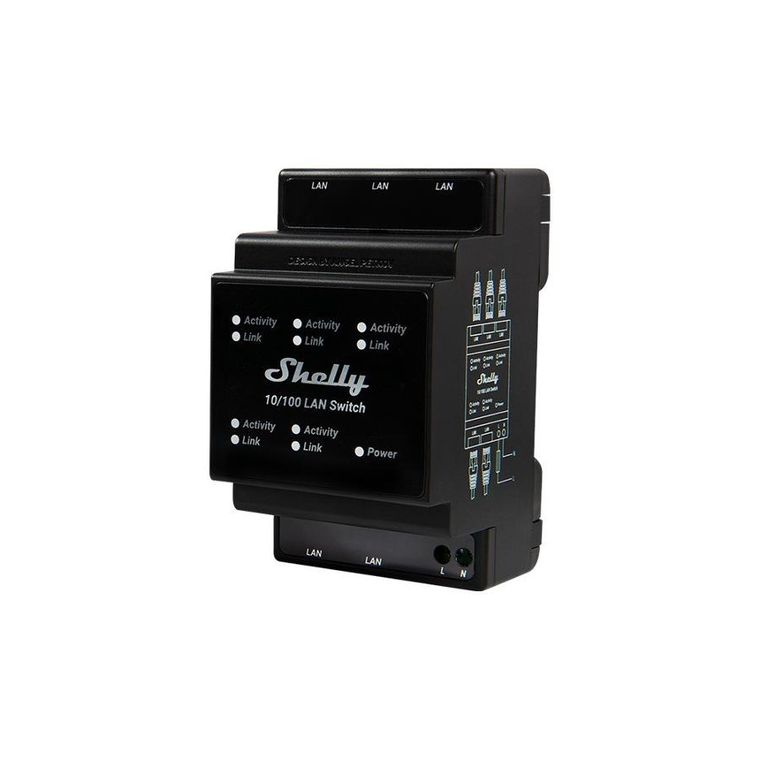 Shelly, LAN Switch, 5-portowy przełącznik sieciowy, LAN