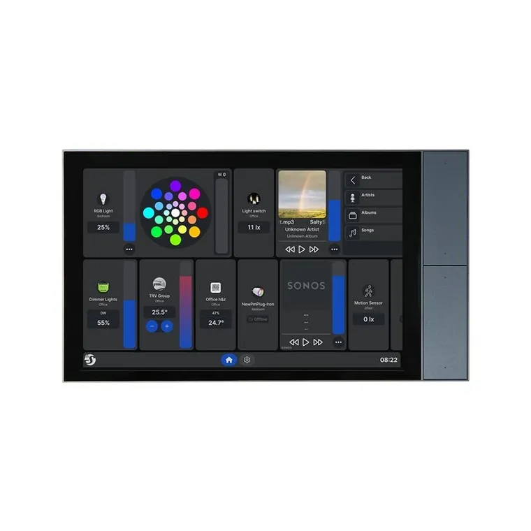 Shelly, Wall Display XL, panel sterowania, WiFi, Bluetooth, 10.1", z przekaźnikiem, srebrny