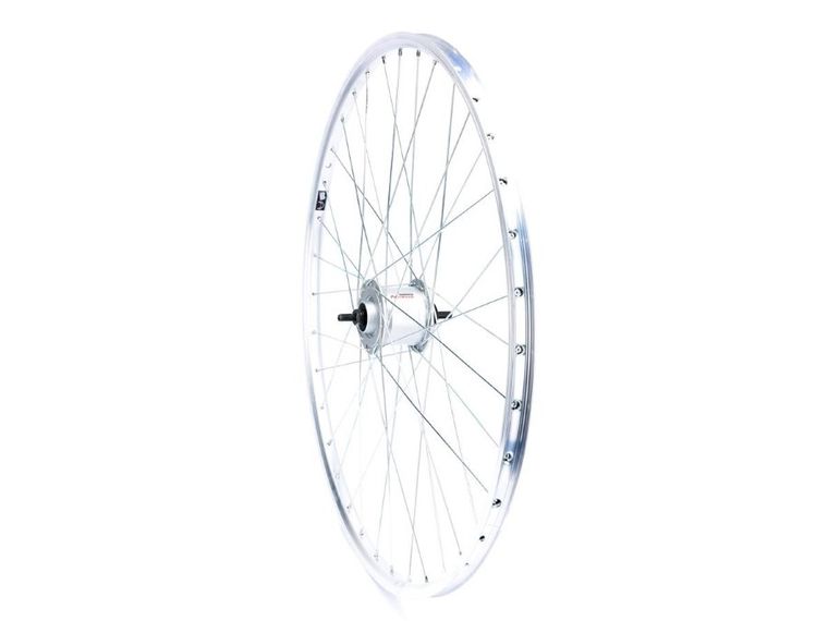 Shimano, koło 28", przód z piastą, obręcz srebrna