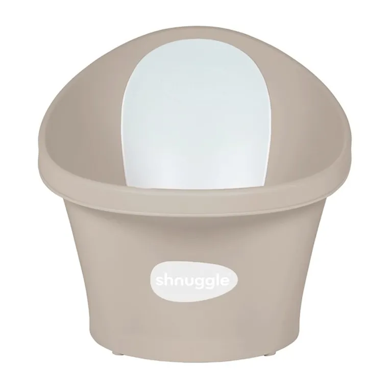 Shnuggle, Baby, wanienka dla niemowlaka z odpływem, taupe