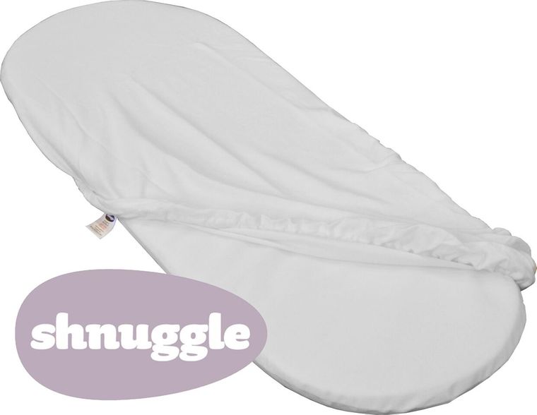 Shnuggle, prześcieradło do kosza Mojżeszowego, białe, 74-28 cm, 2 szt.