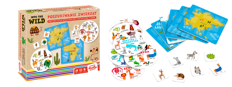 Shuffle, Into the Wild, Poszukiwanie zwierząt, gra edukacyjna