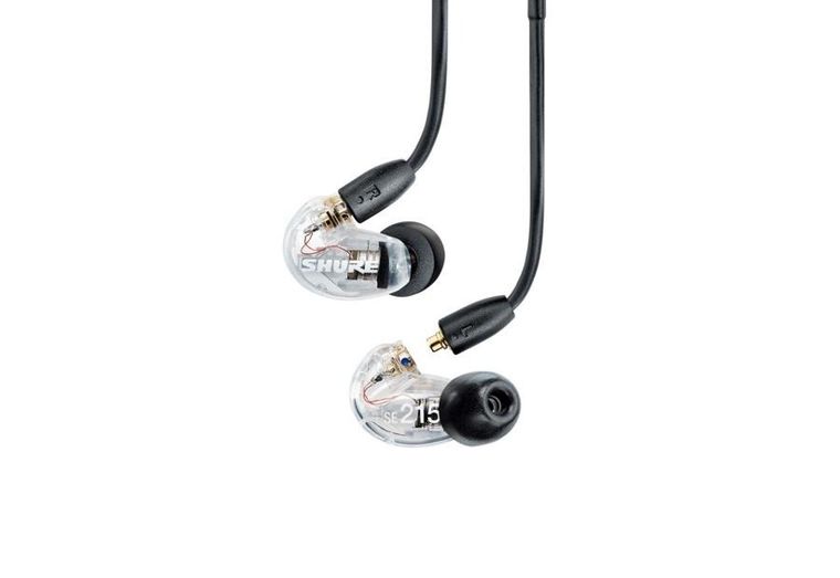 Shure, SE215DYCL+UNI-EFS, słuchawki douszne AONIC215 z pojedynczym przetwornikiem i kablem, 3.5 mm, przezroczyste