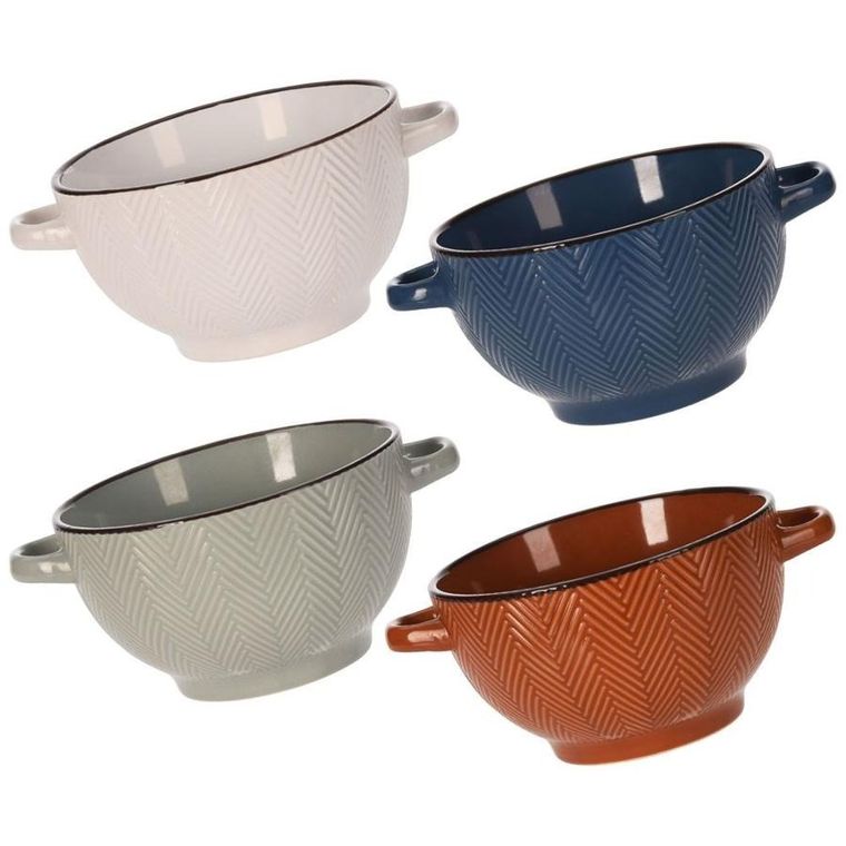 Siaki Collection, miseczki ceramiczne, 620 ml, 4 szt.