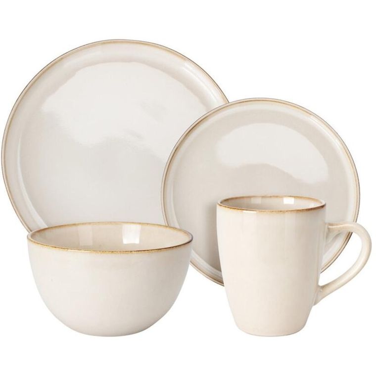 Siaki, zastawa stołowa z kamionki dla 4 osób