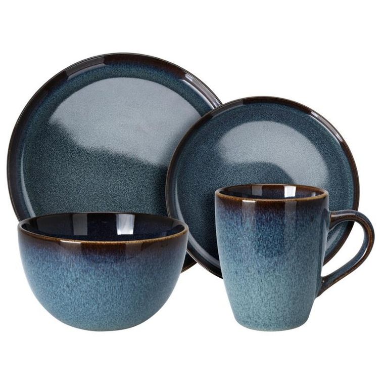 Siaki, zastawa stołowa z kamionki dla 4 osób