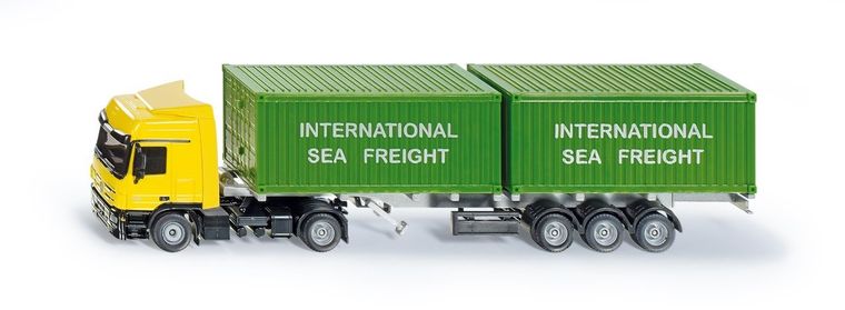 Siku, Ciężarówka z naczepą i kontenerami, model pojazdu, 1:50, 3921