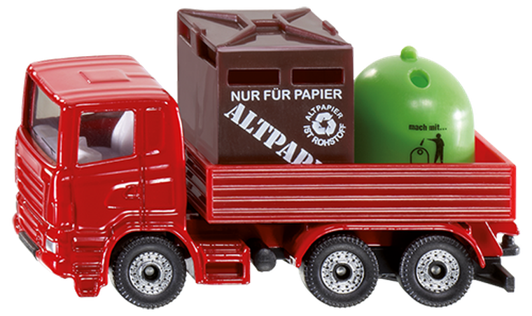 Siku, Ciężarówka z pojemnikami na odpady, model pojazdu, 0828