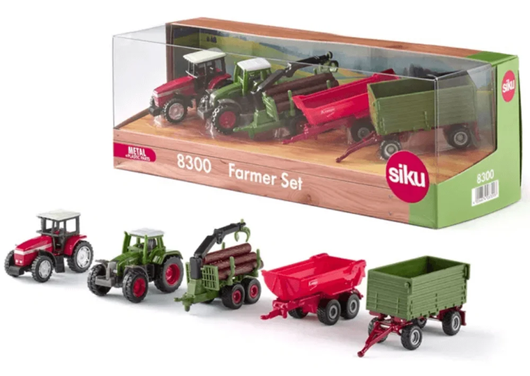 Siku, Farmer, zestaw pojazdów rolniczych, 1:87, 8300