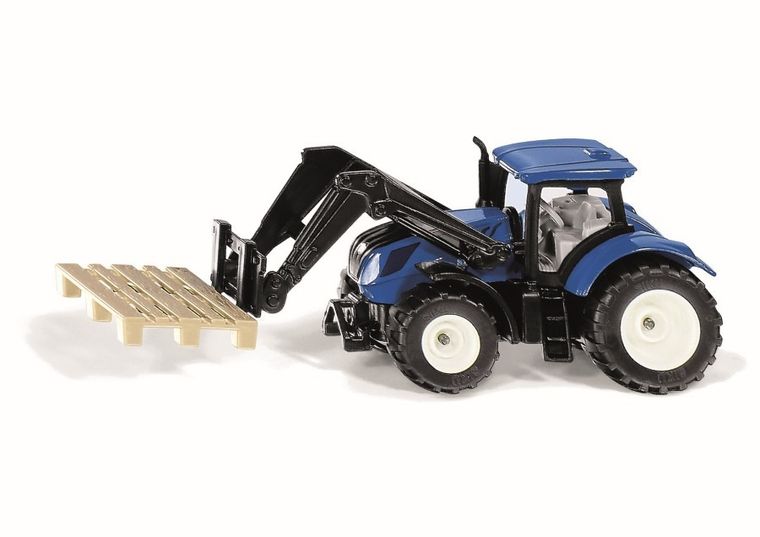 Siku, New Holland, traktor z widłami i paletami, model pojazdu, 1544