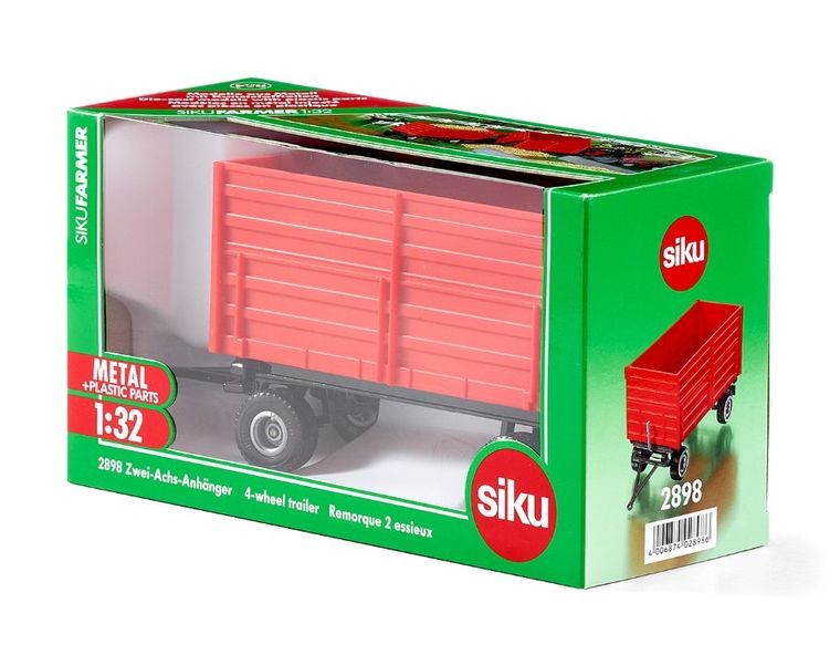 Siku, przyczepa dwuosiowa, akcesoria rolnicze, 2898