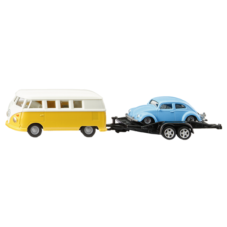 Siku Super, Volkswagen T1 z lawetą + VW Beetle, model pojazdu, 2567