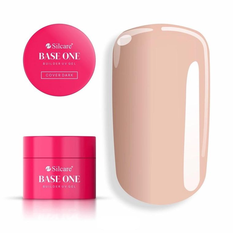 Silcare, Base One Cover Dark, żel budujący do paznokci, 50g