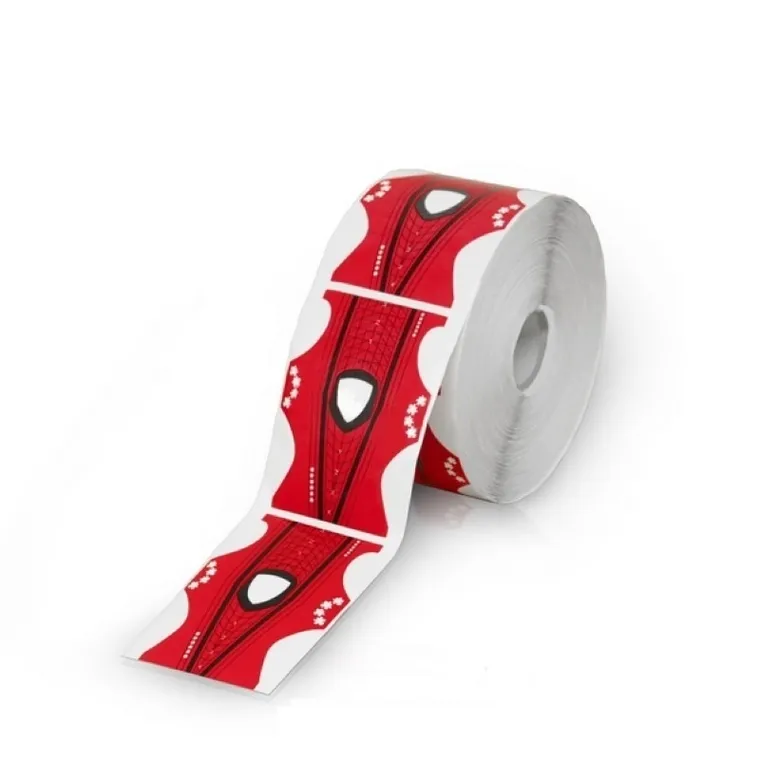 Silcare, formy dwustronne do przedłużania paznokci, Red, 500 szt.