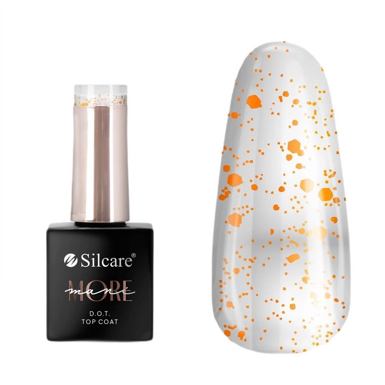 Silcare, maniMORE D.O.T., top coat do paznokci, Orange, 10g