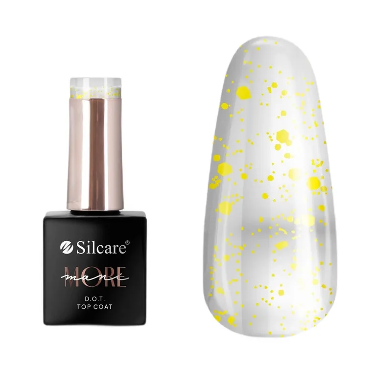 Silcare, maniMORE D.O.T., top coat do paznokci, Yellow, 10g
