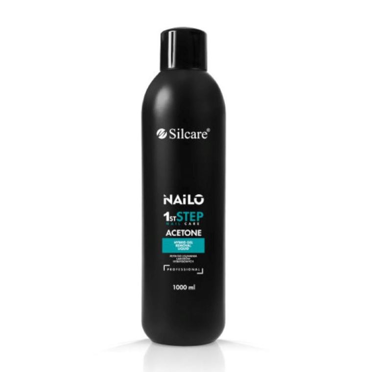 Silcare, Nailo 1st Step Nail Acetone, aceton do usuwania lakierów hybrydowych, 1000 ml