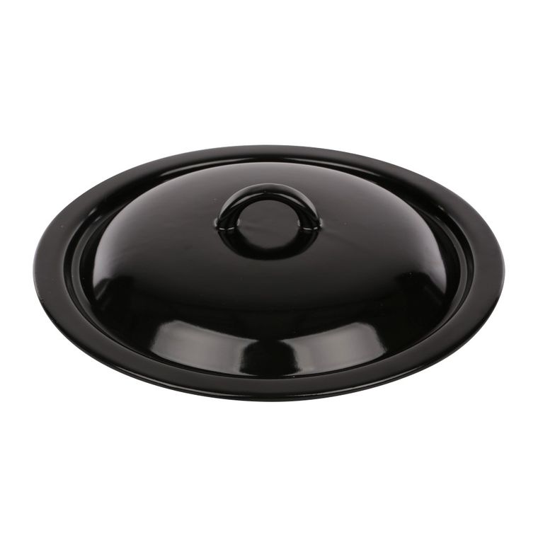 Silesia, pokrywa emaliowana 24 cm, czarna