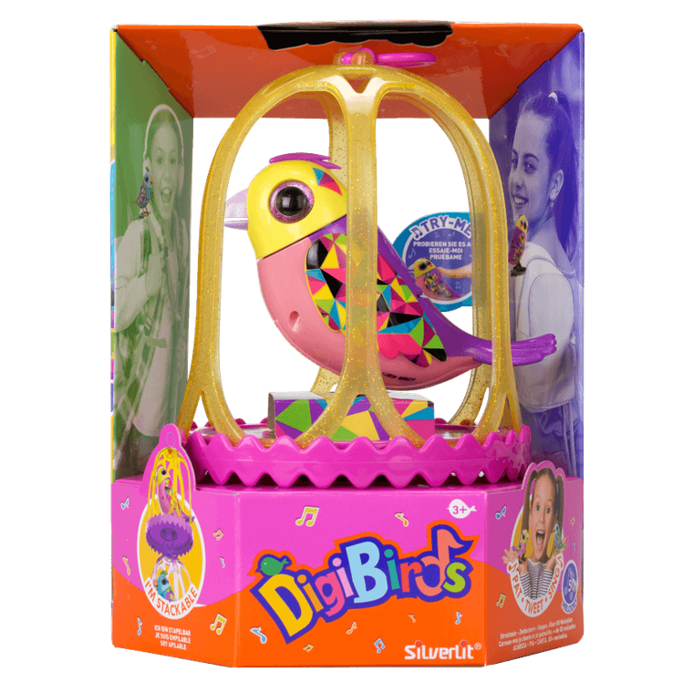 Silverlit, DigiBird, ćwierkający ptaszek, zabawka interaktywna, Pink