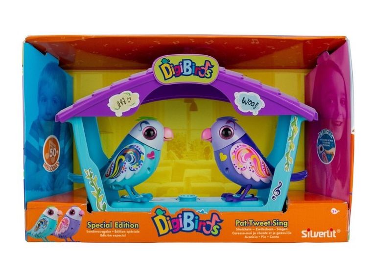 Silverlit, DigiBirds, ćwierkające ptaszki, zabawka interaktywna, 2 szt.