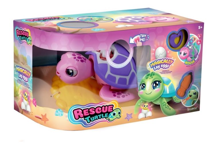Silverlit, Rescue Turtle, interaktywny żółw składający jaja, fioletowy