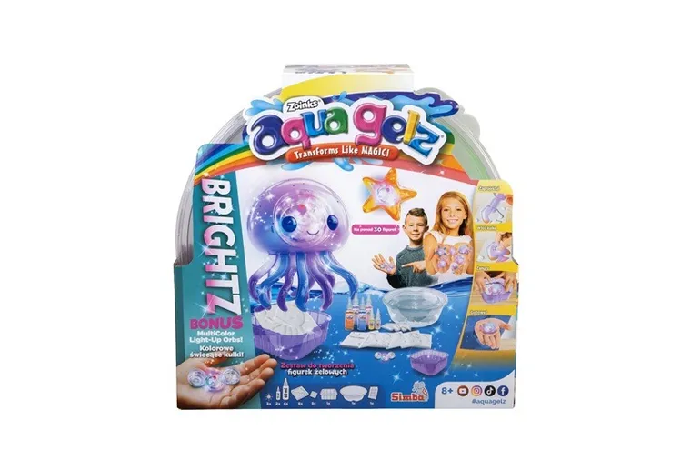 Simba, Aqua Gelz Deluxe Brightz, świecące piłki, zestaw kreatywny