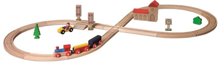 Simba, Eichhorn, drewniana kolejka, 35 elementów