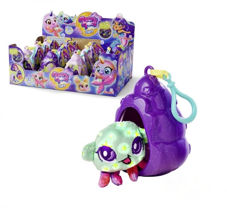 Simba, Pearly Pods, muszelka ze zwierzątkiem świecącym w ciemności, 1 szt.