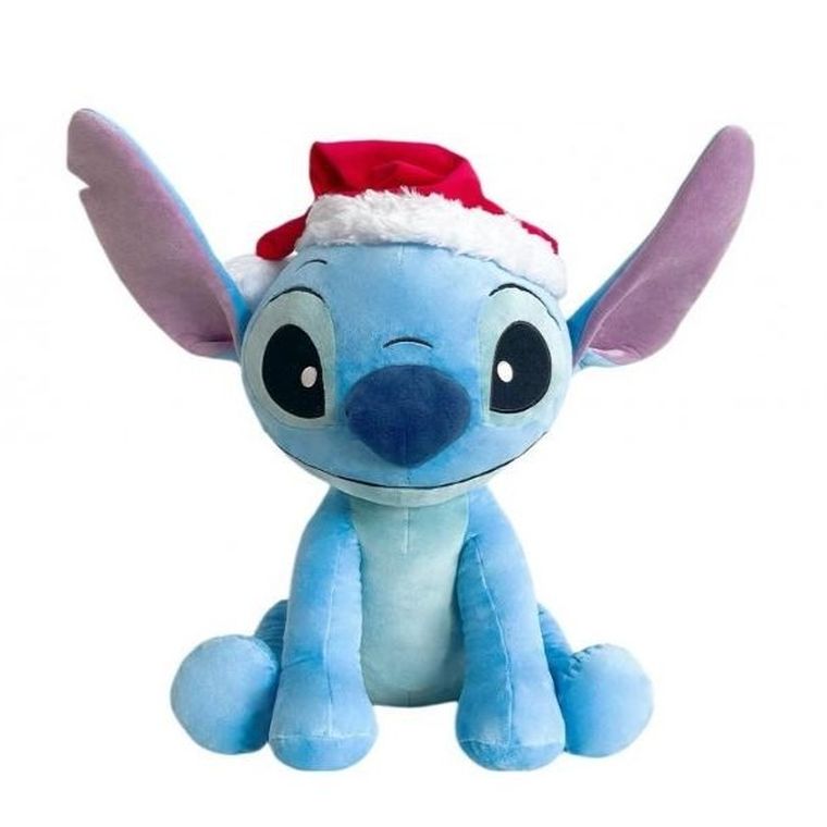 Simba, Stitch w czapce Mikołaja, maskotka, 50 cm