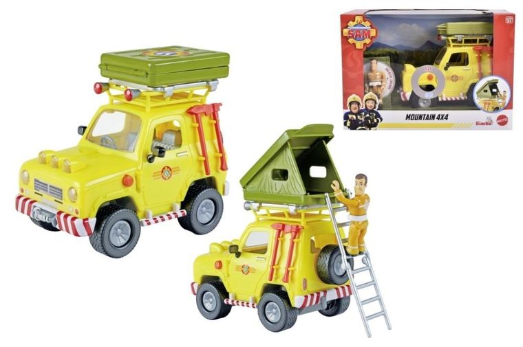 Simba, Strażak Sam, Jeep 4-4, pojazd z figurką i namiotem